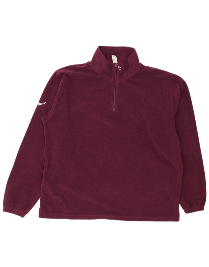Trigema Fleece Jumper med lynlås til mænd Large Burgundy Polyester
