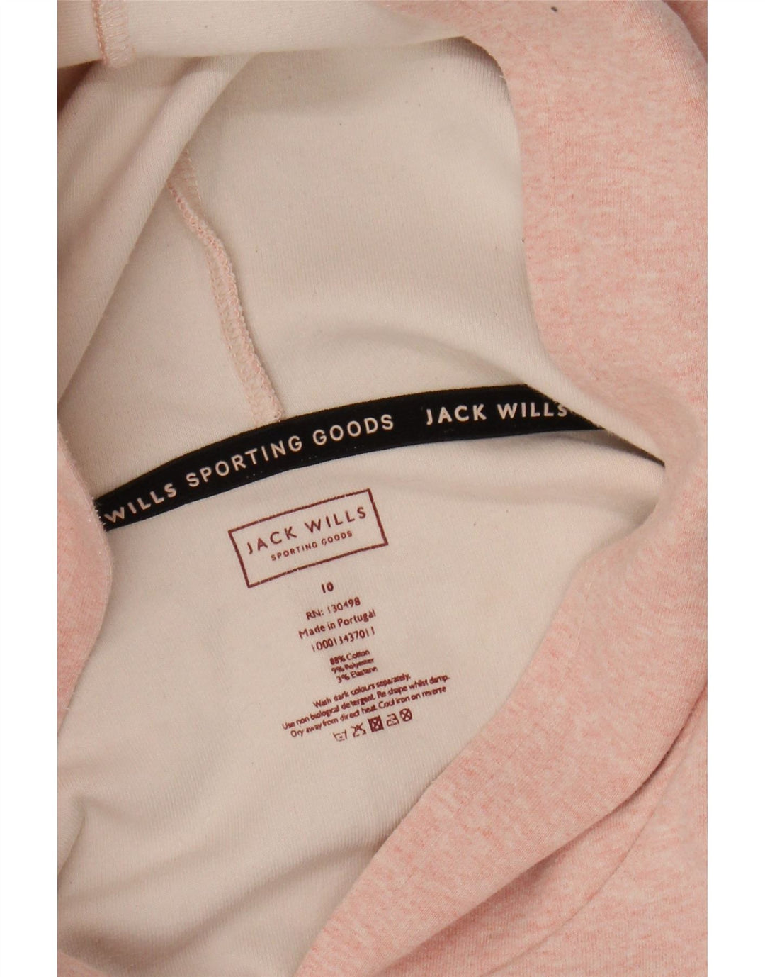 JACK WILLS Oversized hættetrøje til kvinder UK 10 Small Pink Flecked
