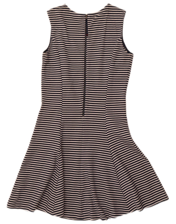 TOMMY HILFIGER A-line kjole til kvinder UK 14 Stor marineblå stribet