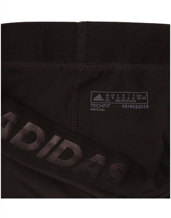 Adidas Graphic Leggings til kvinder UK 12/14 Medium Black Polyester