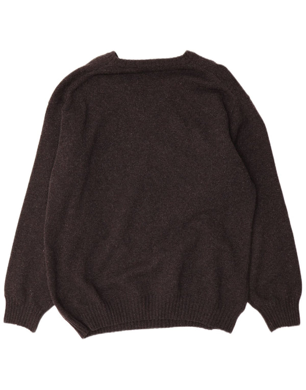 Burlington Herre V-hals sweater IT 52 XL Grå Uld