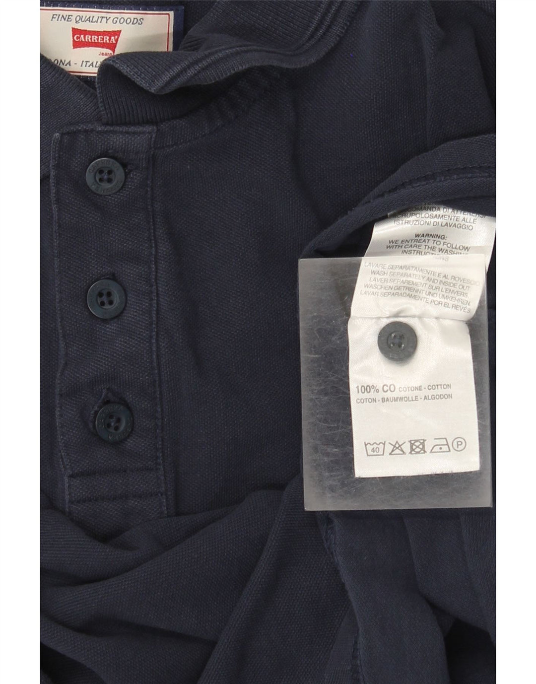 Carrera Langærmet Regular Polo Shirt Medium Marineblå Bomuld