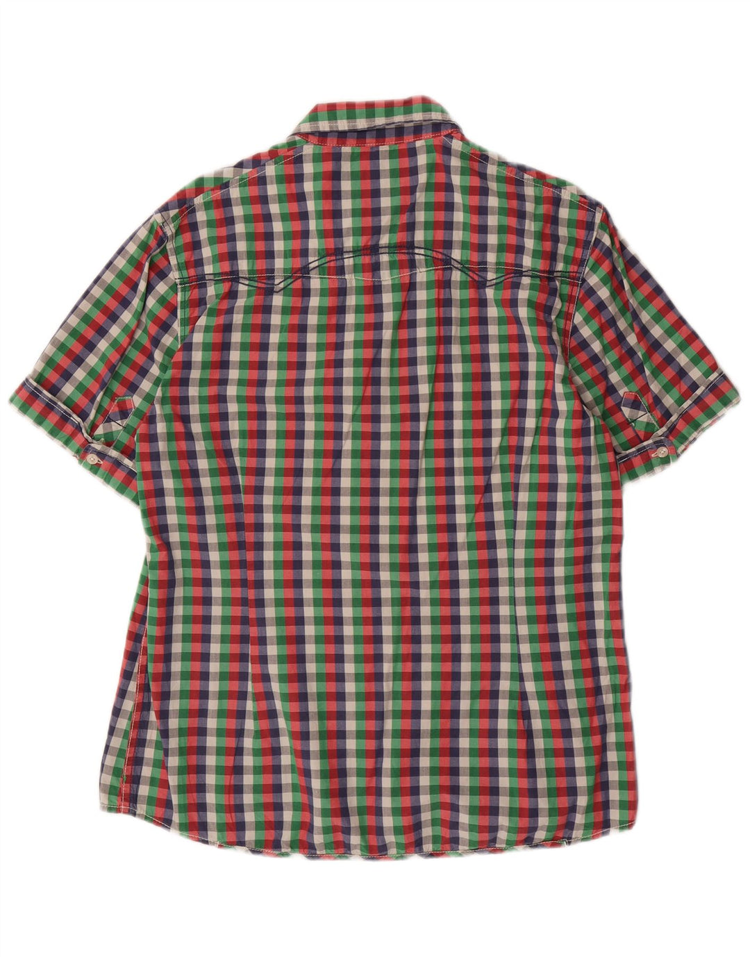 GARCIA Herre Slim Fit kortærmet skjorte XL flerfarvet Gingham