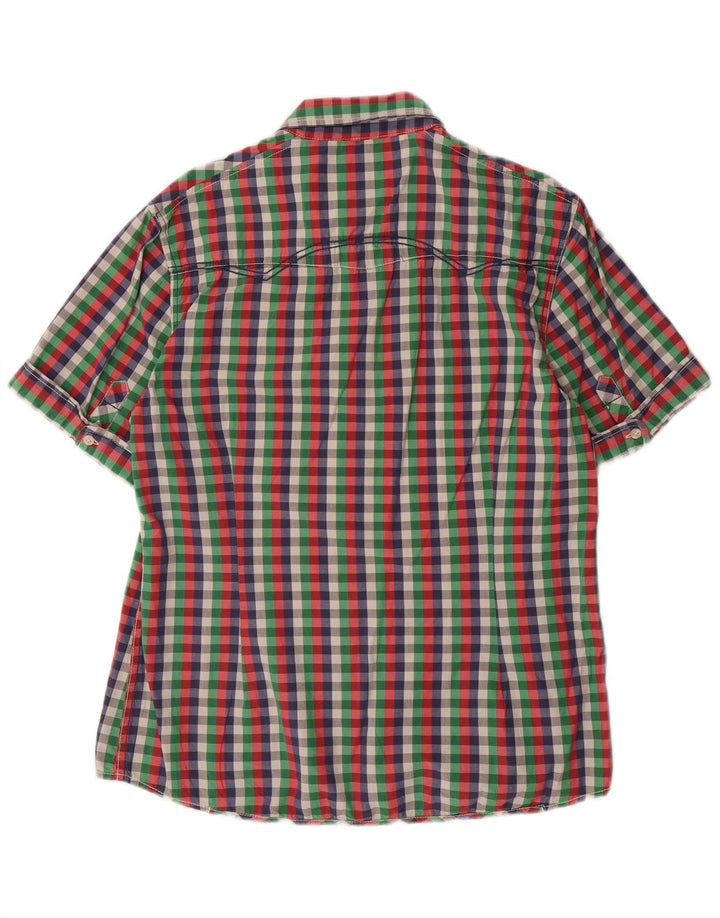 GARCIA Herre Slim Fit kortærmet skjorte XL flerfarvet Gingham