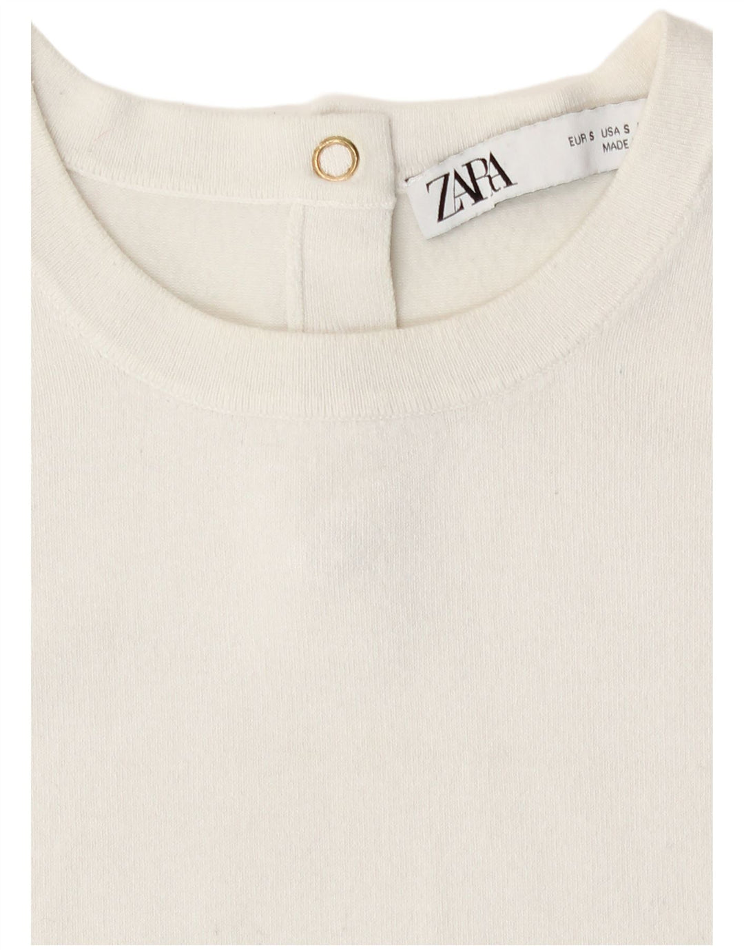 Zara Dame Vest Tank Top UK 10 Small White