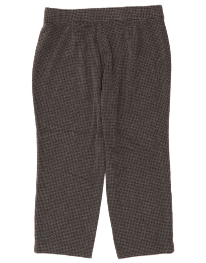 Marks & Spencer Womens Cropped Trousers UK 16 Large W34 L23 Grey