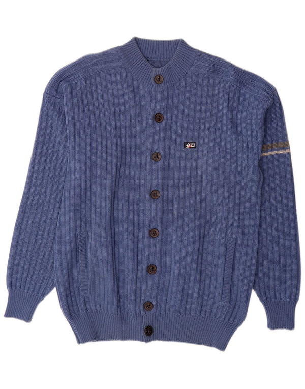 Vintage herre cardigan sweater stor blå