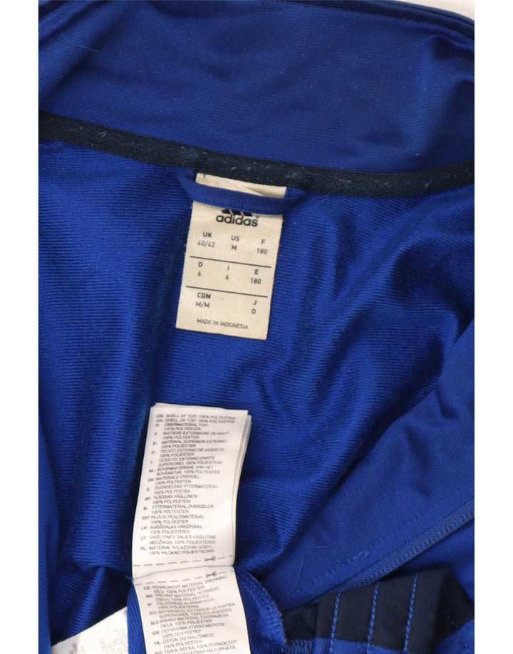Adidas Træningsdragt til mænd Topjakke UK 40/42 Medium Blue Colourblock Polyester