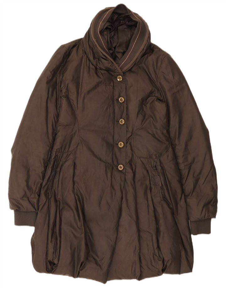 Marithe Francois Girbaud Dame Polstret Frakke UK 10 Small Brown Polyester