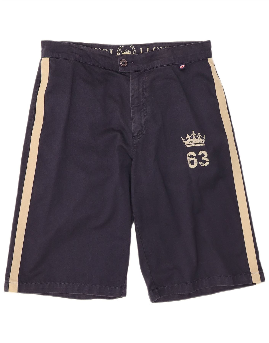 HENRI LLOYD Bermuda Shorts til mænd IT 46 Small W32 Navy Blue Colourblock
