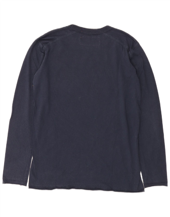 Asics Herre grafisk top langærmet lille marineblå bomuld