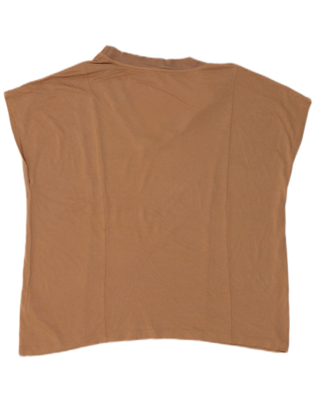 Marks & Spencer Dame ærmeløs bluse Top UK 18 XL Beige Viscose