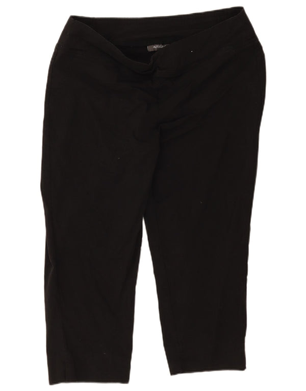 Marks & Spencer Dame Autograph Capri Bukser UK 18 XL W36 L21 Sort