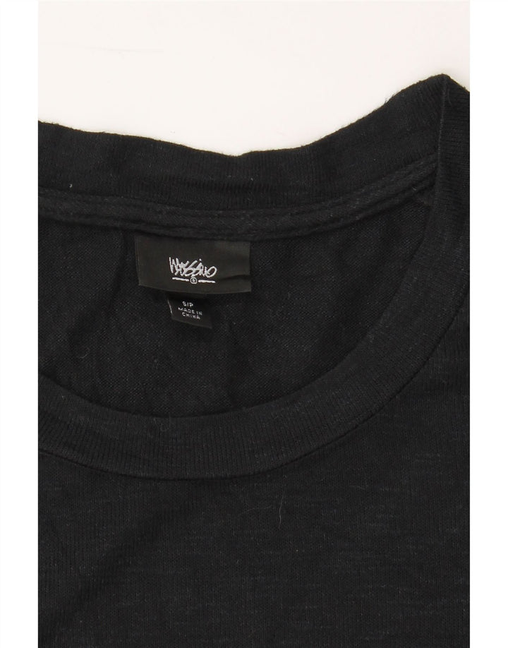 MOSSIMO Womens Short Sleeves Jumper Dress UK 10 Small Black Rayon Vintage Mossimo and Second-Hand Mossimo from Messina Hembry 