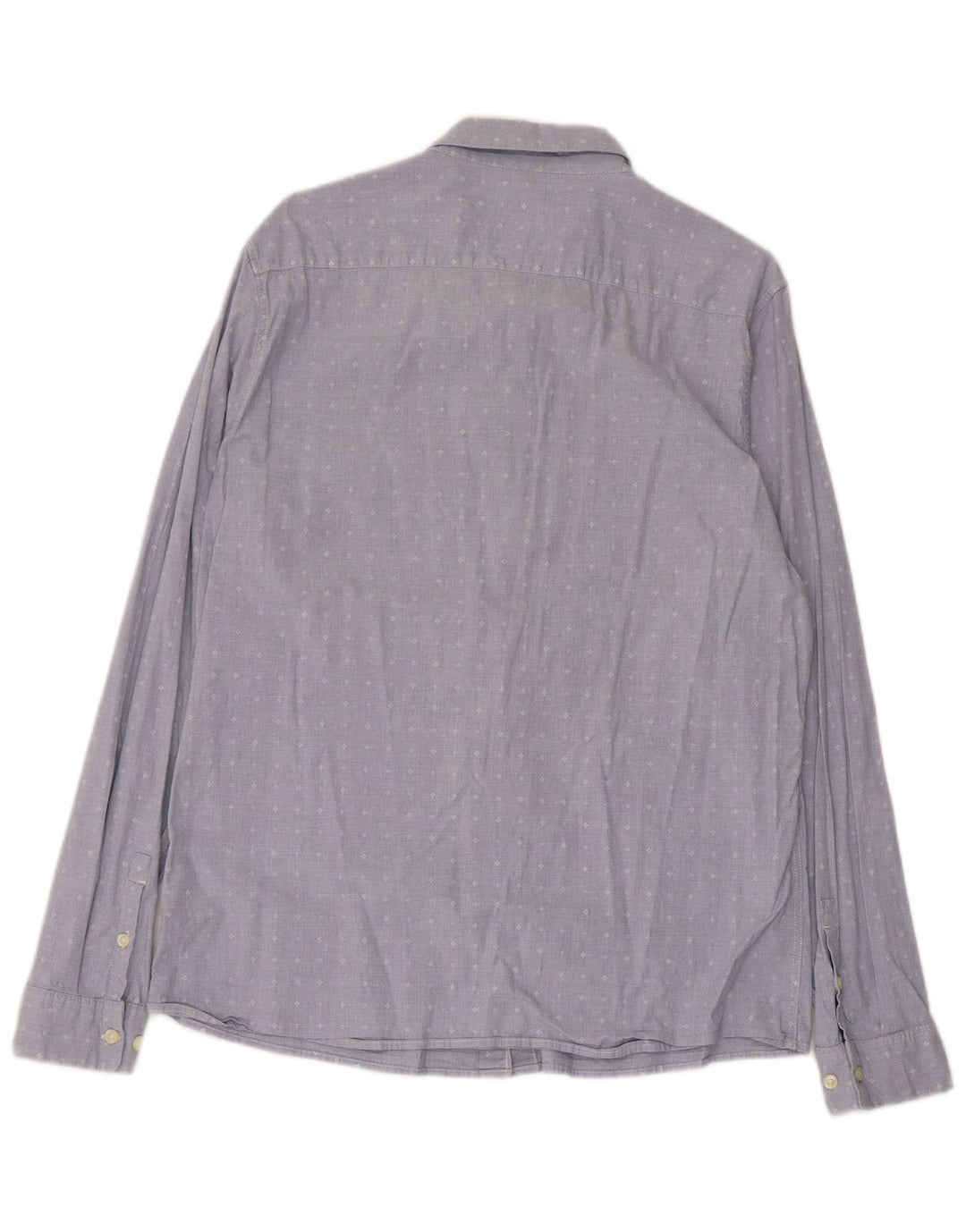Lee Stretch Slim Fit skjorte til mænd XL blå geometrisk bomuld