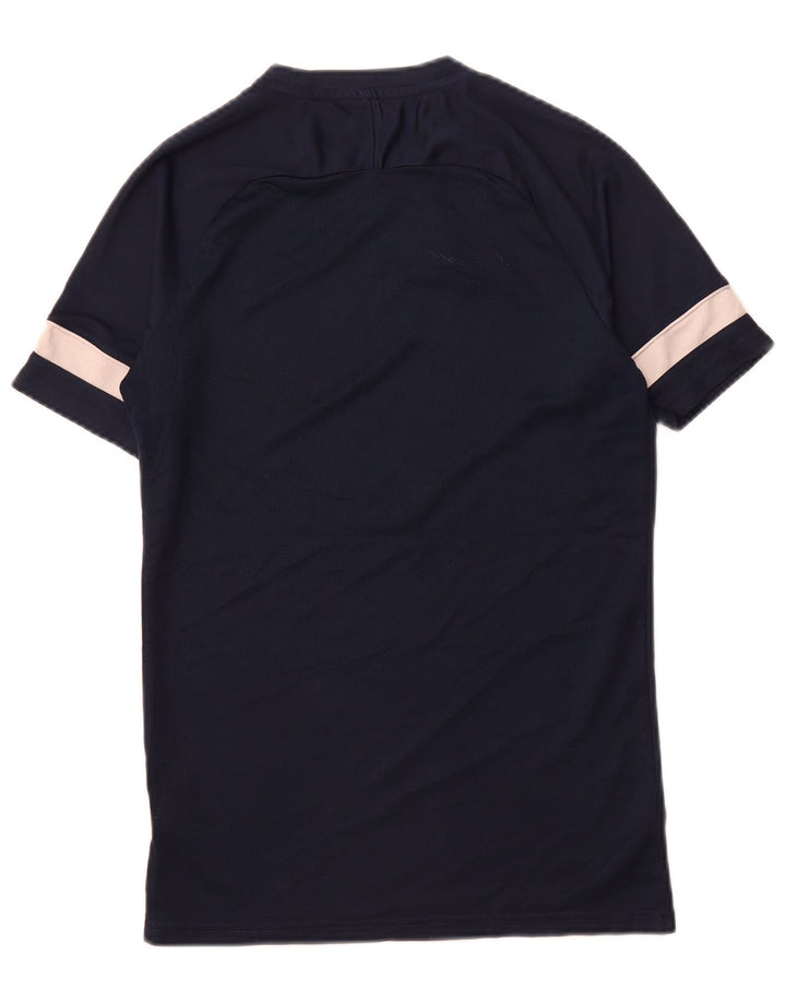 NIKE Mens Dri Fit T-Shirt Top Small Navy Blue Polyester