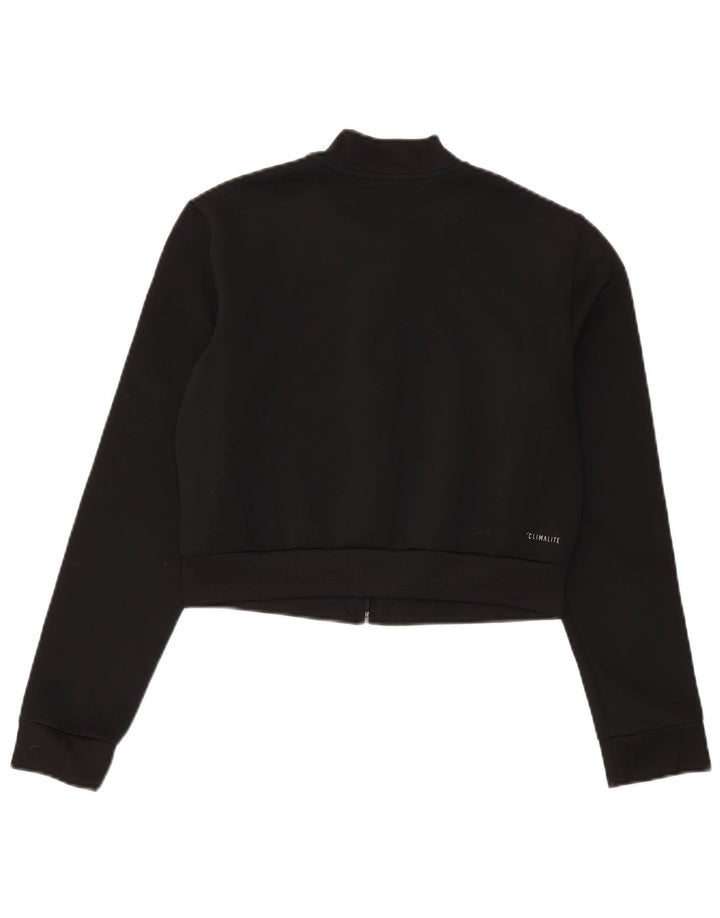 Adidas Dame Climalite Crop Træningsdragt Topjakke UK 12/14 Medium Sort