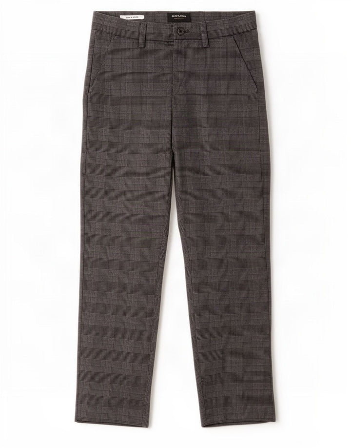 Jack & Jones Herre Marco Slim Suit Bukser W28 L30 Grå ternet polyester