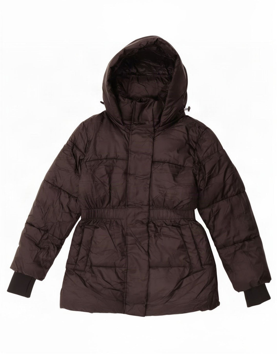 Gap Dame Hætte Oversized Polstret Jakke UK 10 Small Black Polyester