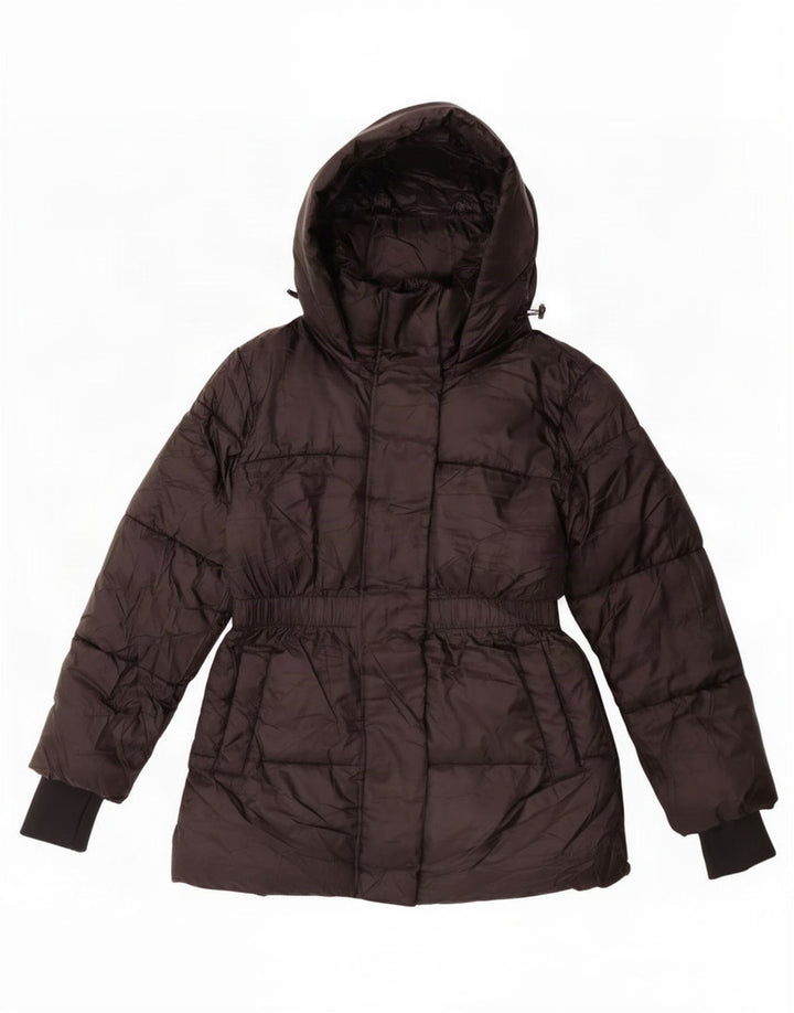 Gap Dame Hætte Oversized Polstret Jakke UK 10 Small Black Polyester
