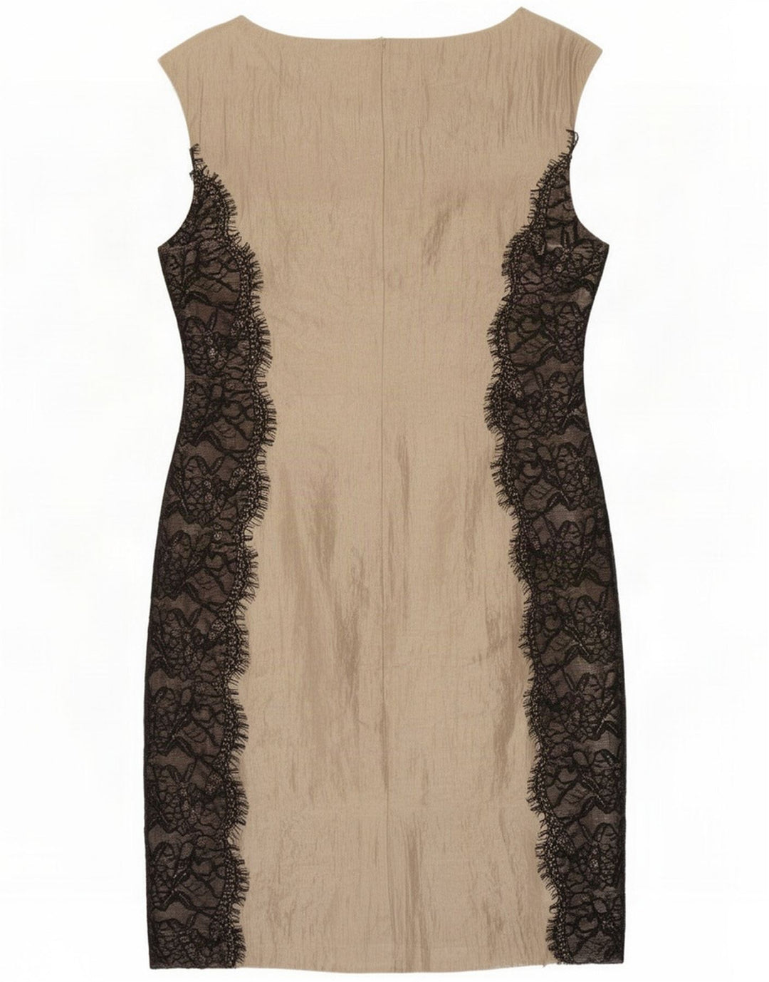 M&Co Dame Ærmeløs Skede Kjole UK 12 Medium Beige Polyester