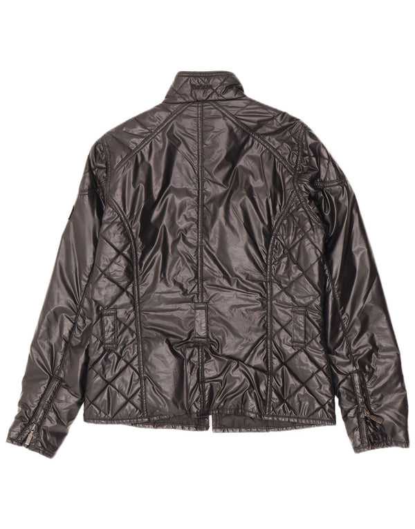 Barbour Dame Quiltet Utility Jacket UK 12 Medium Sort Polyester