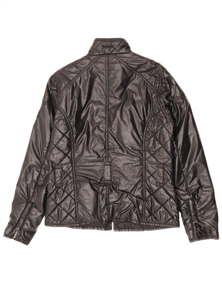 Barbour Dame Quiltet Utility Jacket UK 12 Medium Sort Polyester