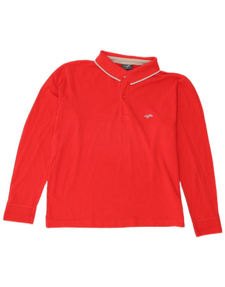 Lotto Langærmet herre poloshirt Medium rød bomuld