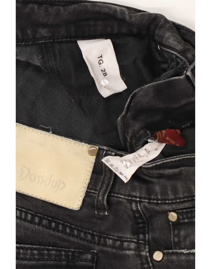 Dondup Dame Distressed Slim Fit Jeans W28 L31 Sort Bomuld