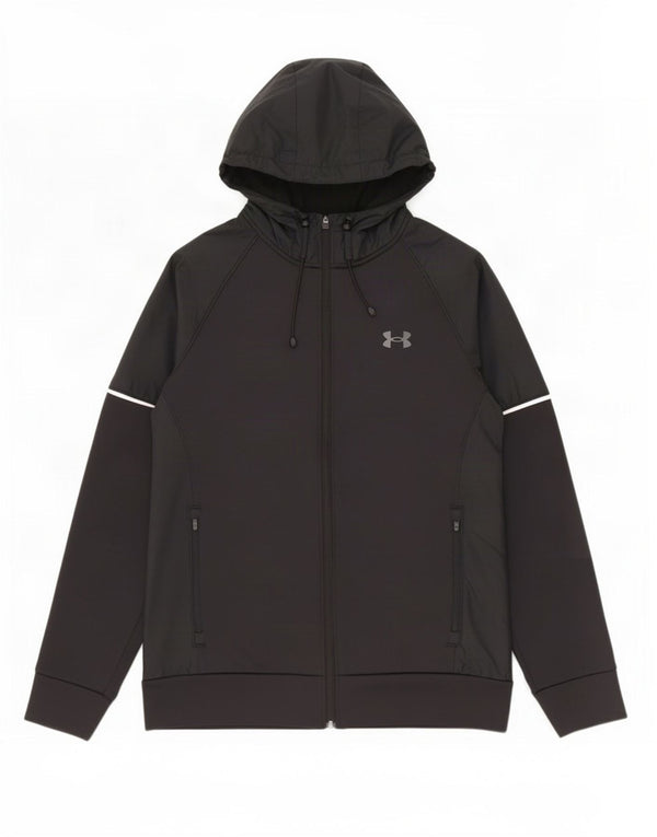 Under Armour Herre grafisk hættetrøje med lynlås mellem sort polyester