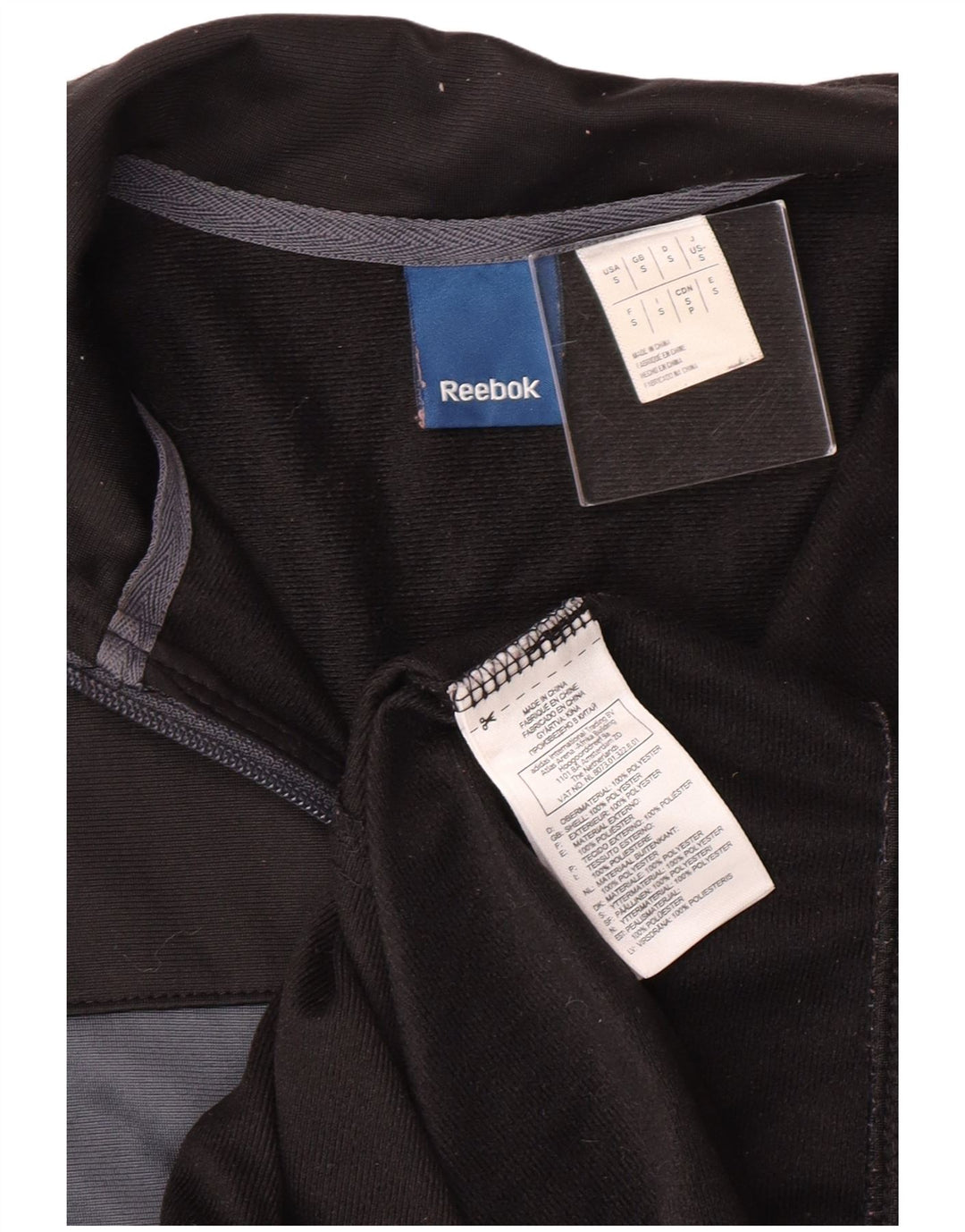 Reebok Træningsdragt til mænd Top jakke Lille sort Colourblock Polyester