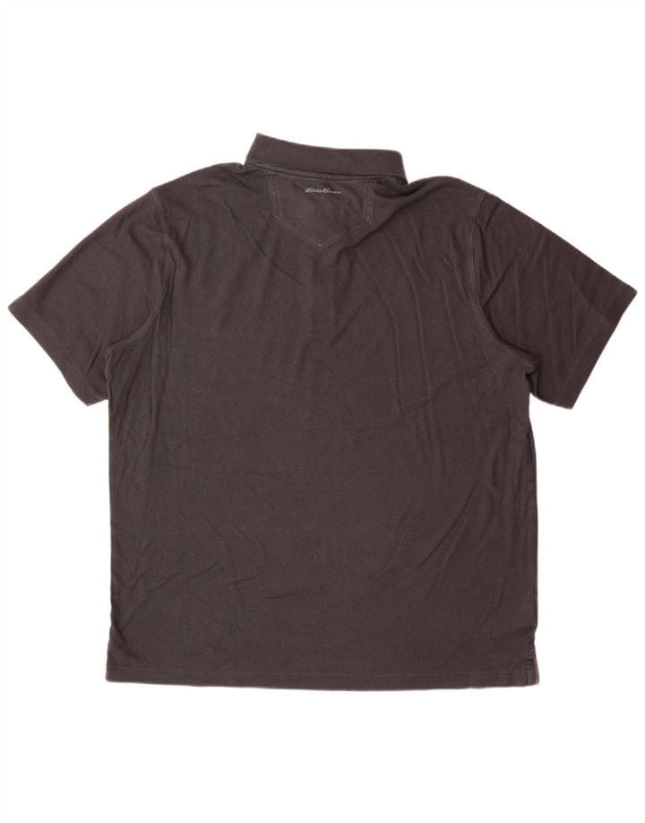 EDDIE BAUER Poloshirt til mænd Stor grå bomuld