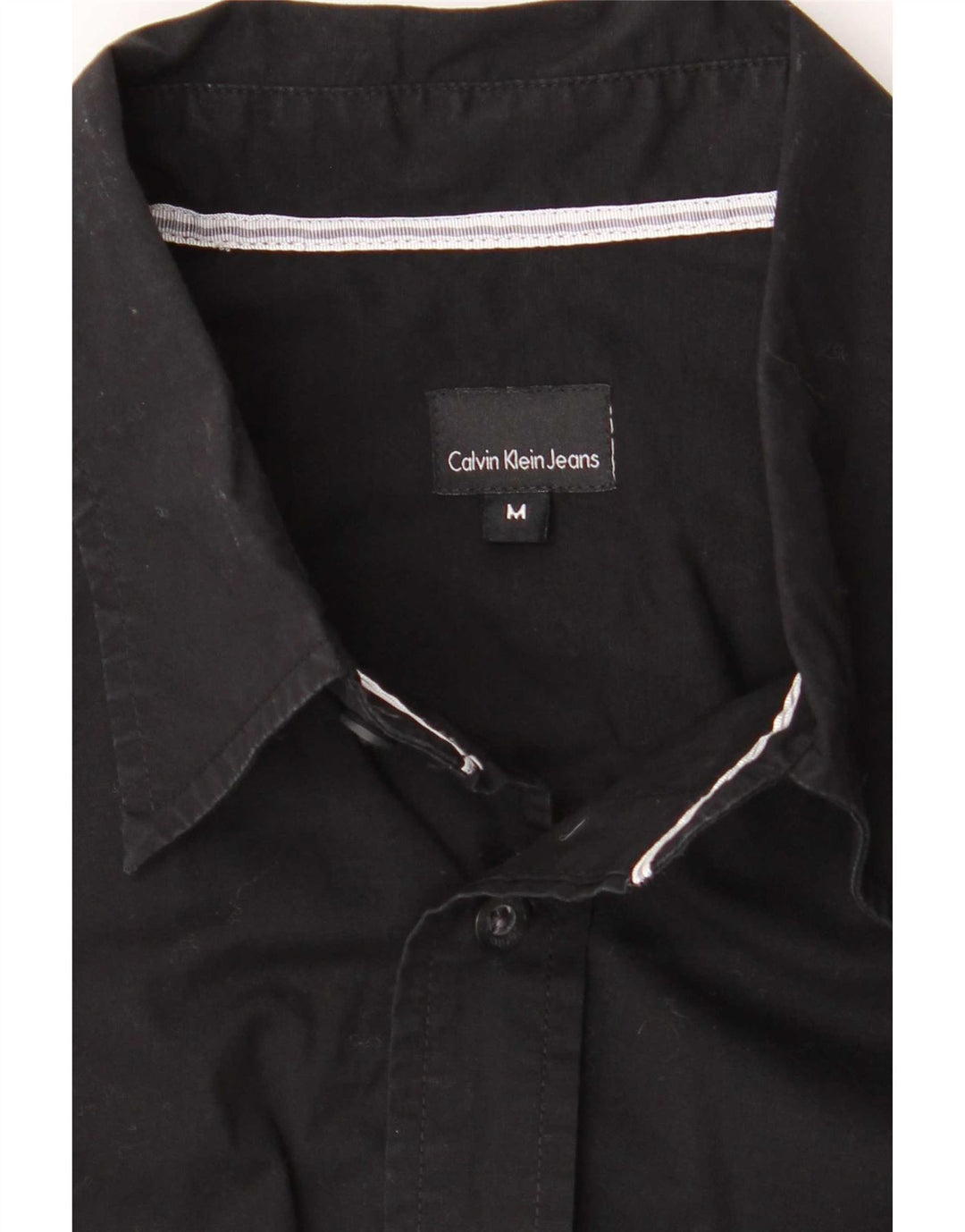 Calvin Klein Jeans Herreskjorte Medium Sort Bomuld