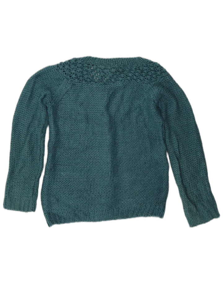 Fat Face Dame Cardigan Sweater UK 8 Small Blue Acryl