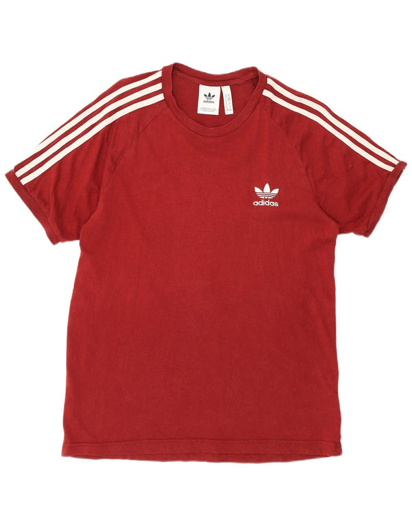 Adidas Herre T-Shirt Top Medium Rød Bomuld