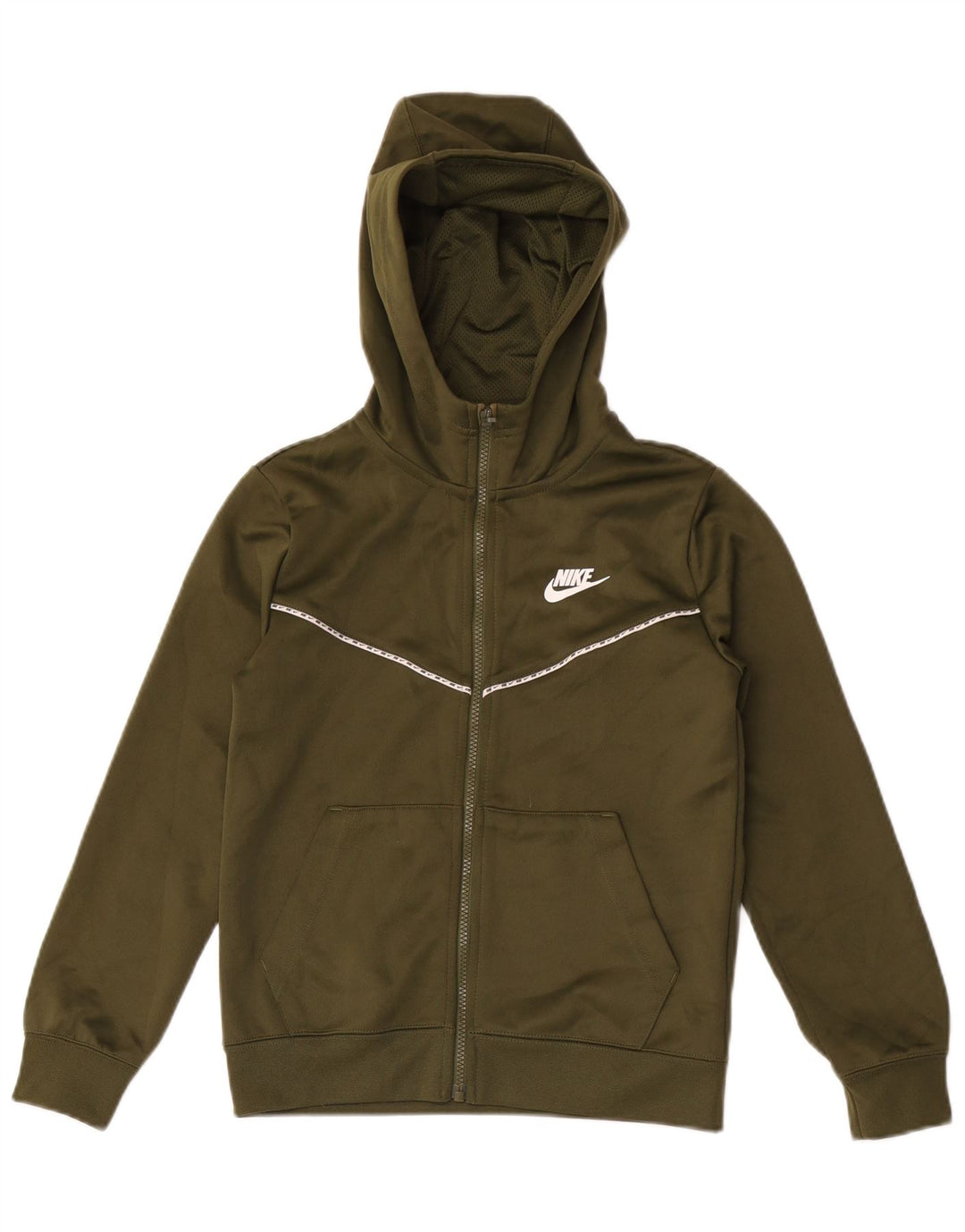 Nike hættetrøje med lynlås til drenge 10-11 år Medium Khaki Polyester