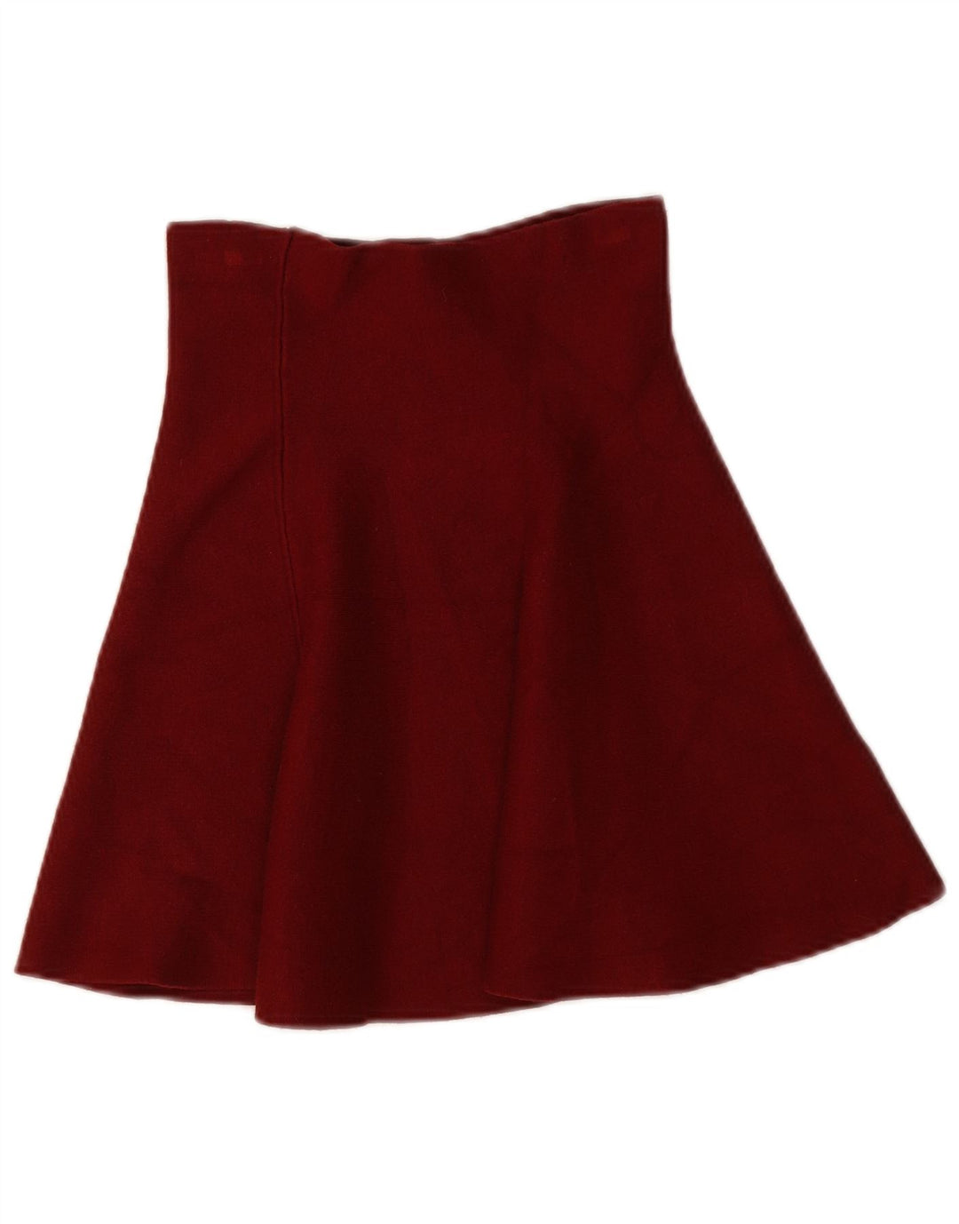 Zara Damestrik Mini A-Line nederdel Medium W28 Burgundy Viscose