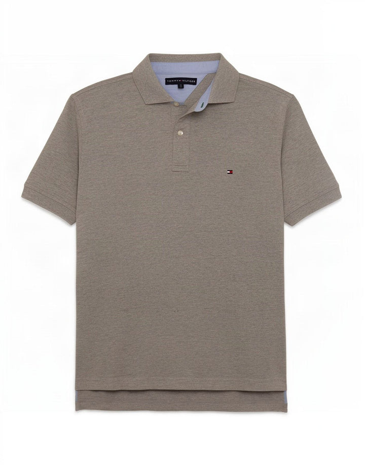 Tommy Hilfiger herre poloshirt mellemgrå bomuld