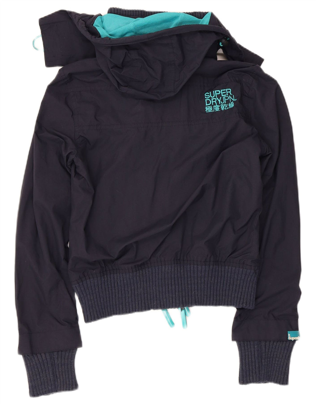 Superdry Womens The Windbomber Grafisk regnjakke UK 10 Small Navy Blue