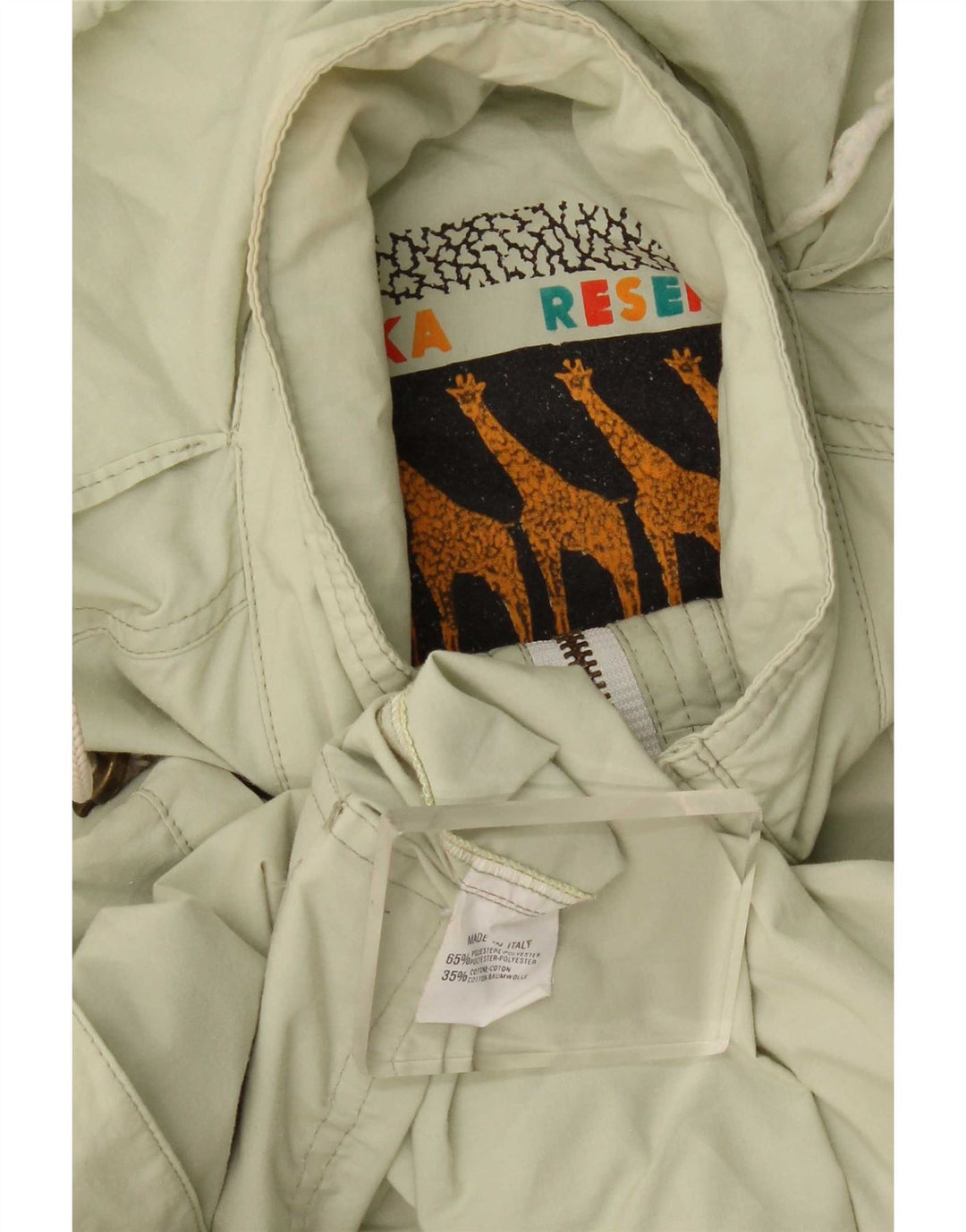 Vintage herre hættebomberjakke UK 42 XL Grøn polyester
