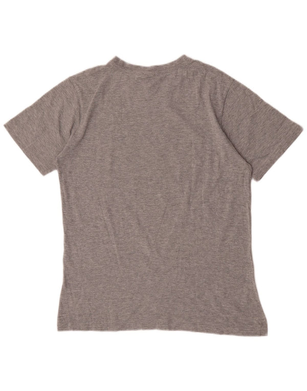 Sergio Tacchini Herre grafisk T-shirt Top Medium Grey Flecked Bomuld