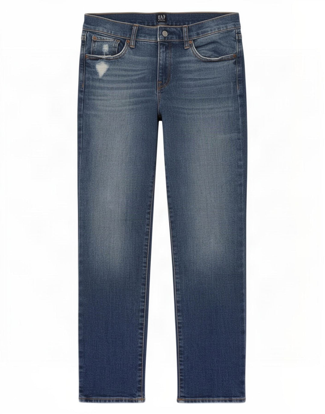 Gap Dame Distressed Straight Jeans W26 L29 Blå Bomuld