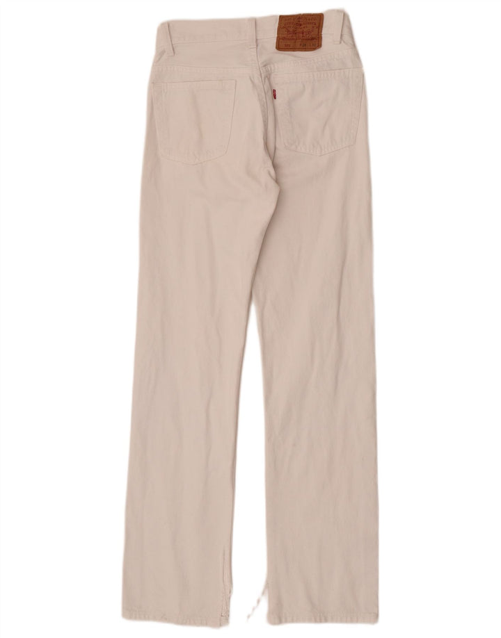 Levi's Dame 501 Straight Jeans W28 L32 Hvid Bomuld