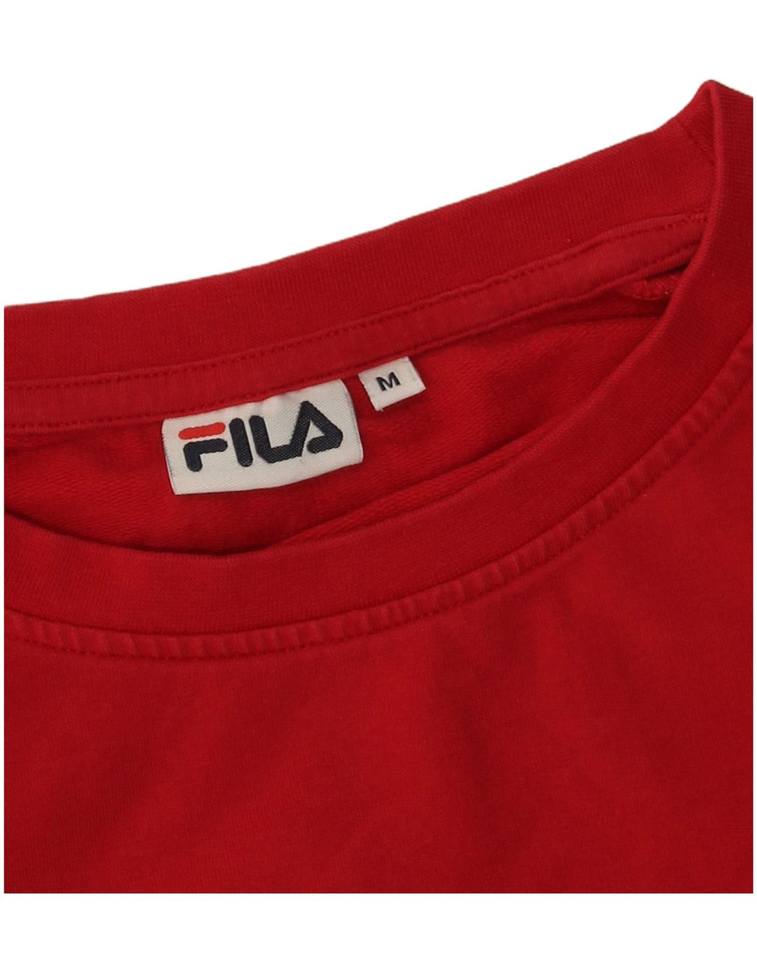 Fila Dame Grafisk Sweatshirt Jumper UK 14 Medium Rød