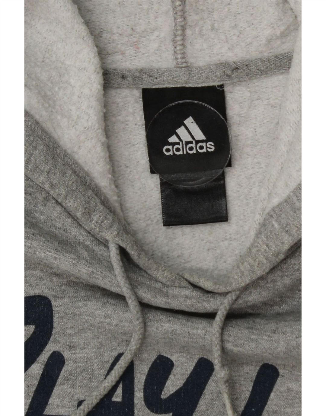 ADIDAS Mens Graphic Hoodie Jumper Medium Grey Vintage Adidas and Second-Hand Adidas from Messina Hembry 