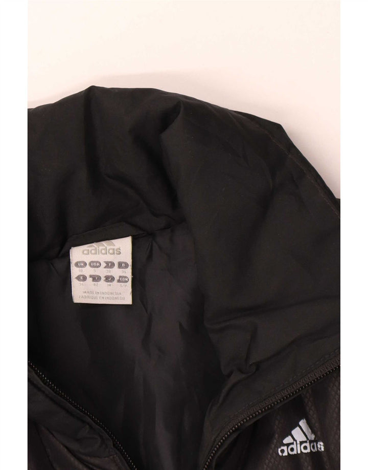 Adidas Dame Polstret Jakke UK 10 Small Black Polyester