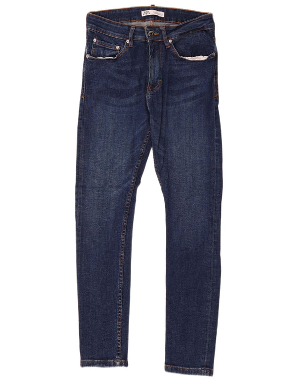 Zara Herre Skinny Jeans EU 38 Small W30 L30 Blå Bomuld