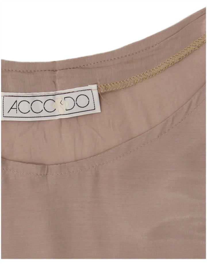 ACCORDO Dame ærmeløs bluse Top UK 16 Large Grå
