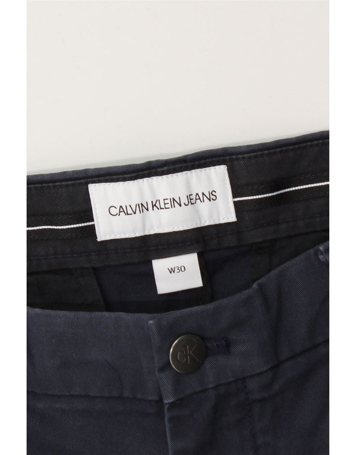 Calvin Klein Herre Chino Shorts W30 Medium Navyblå Bomuld