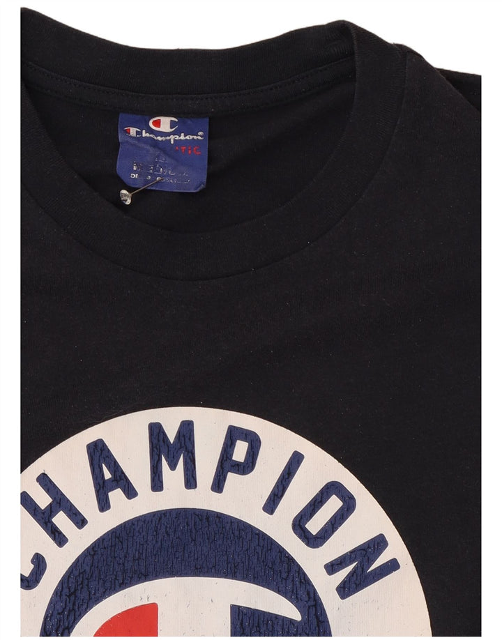 Champion Herre grafisk T-shirt Top Medium Navy Blue